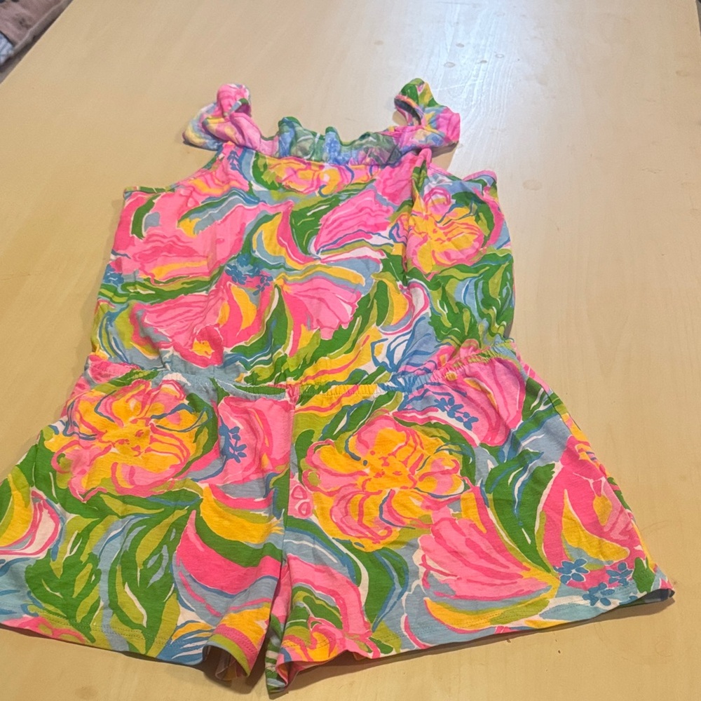 Lilly Pulitzer Pink and Yellow Floral Romper